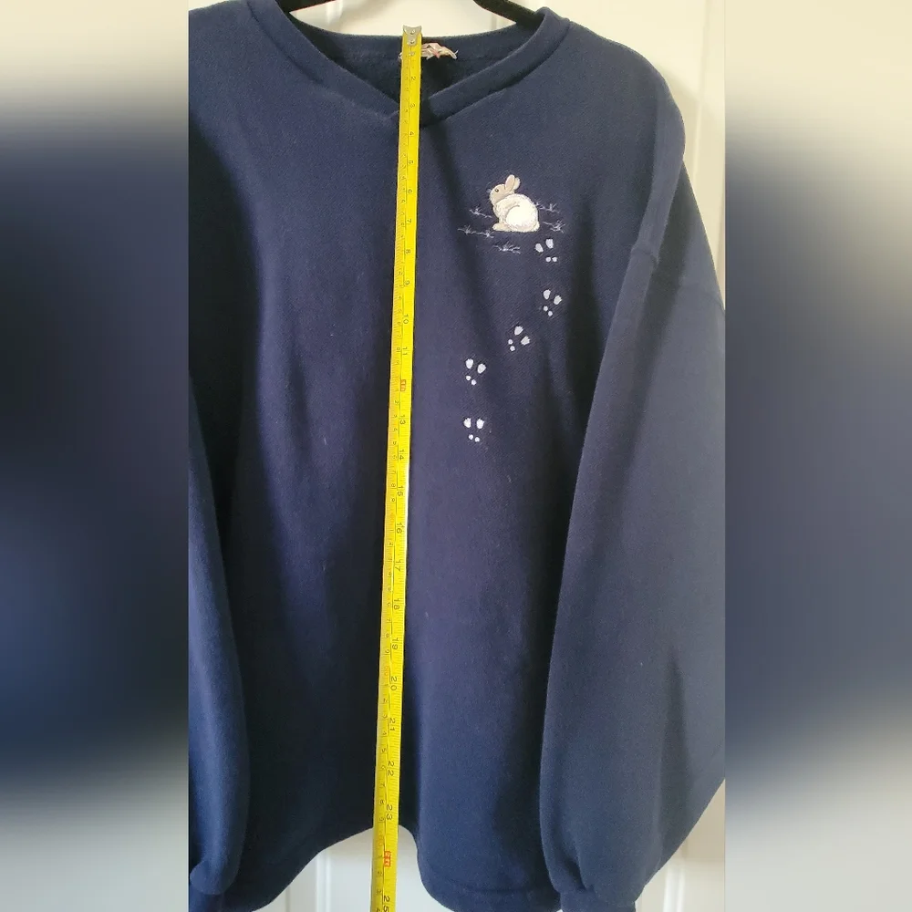 Vintage Morning sun top with bunny‎ Easter mood, size L
